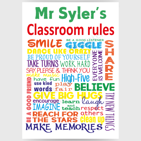 Classroom Poster Word Jumble